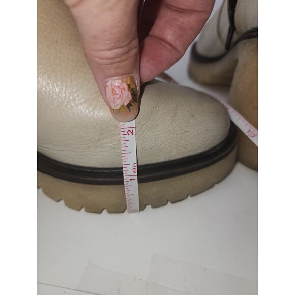 Free people Boots white James chunky Womens 8.5 gorpcore y2k style lagenlook - Picture 9 of 10